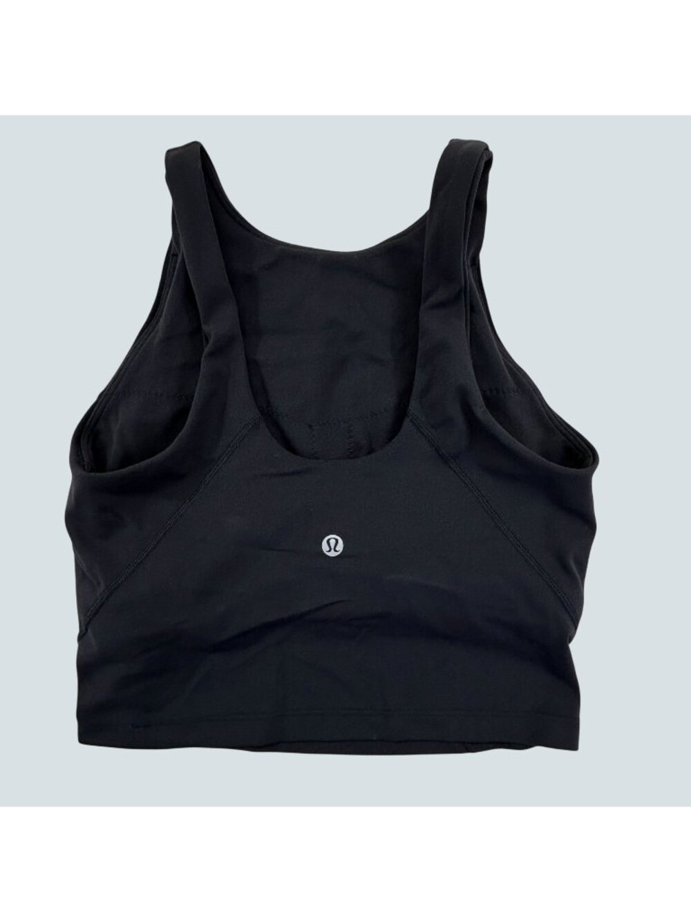 Lululemon Women’s Size 4 Black Longline Sports Bra Crop Top Athletic Yoga